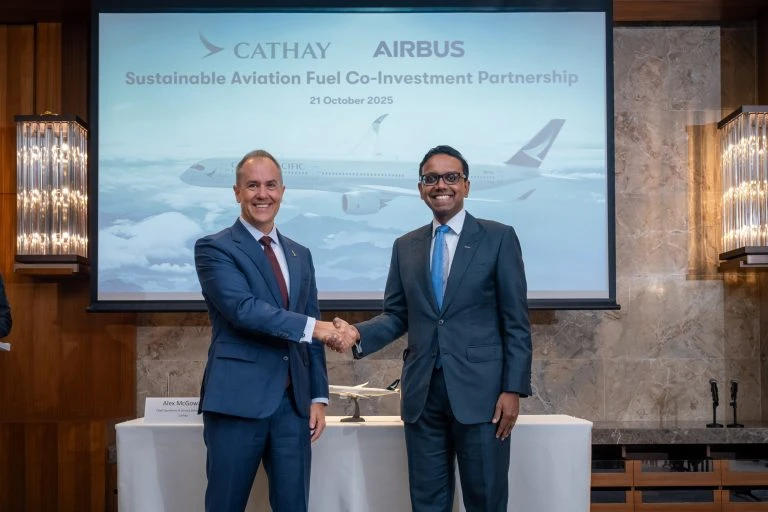 Cathay and Airbus partner to scale sustainable aviation fuel